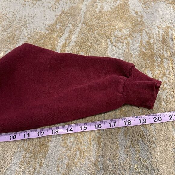 VTG Jerzees sweatshirt Heritage Lace Placemat Folk Art Primitive Houses on front - Picture 9 of 10